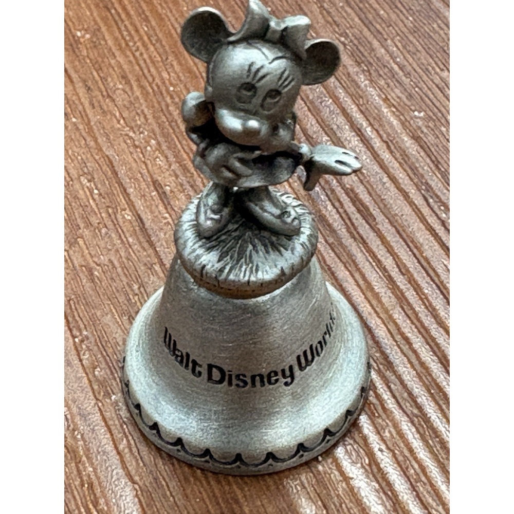 Walt Disney World Treasures Minnie Mouse Made In USA Pewter Bell 2 1/2" W/Case - Picture 6 of 11